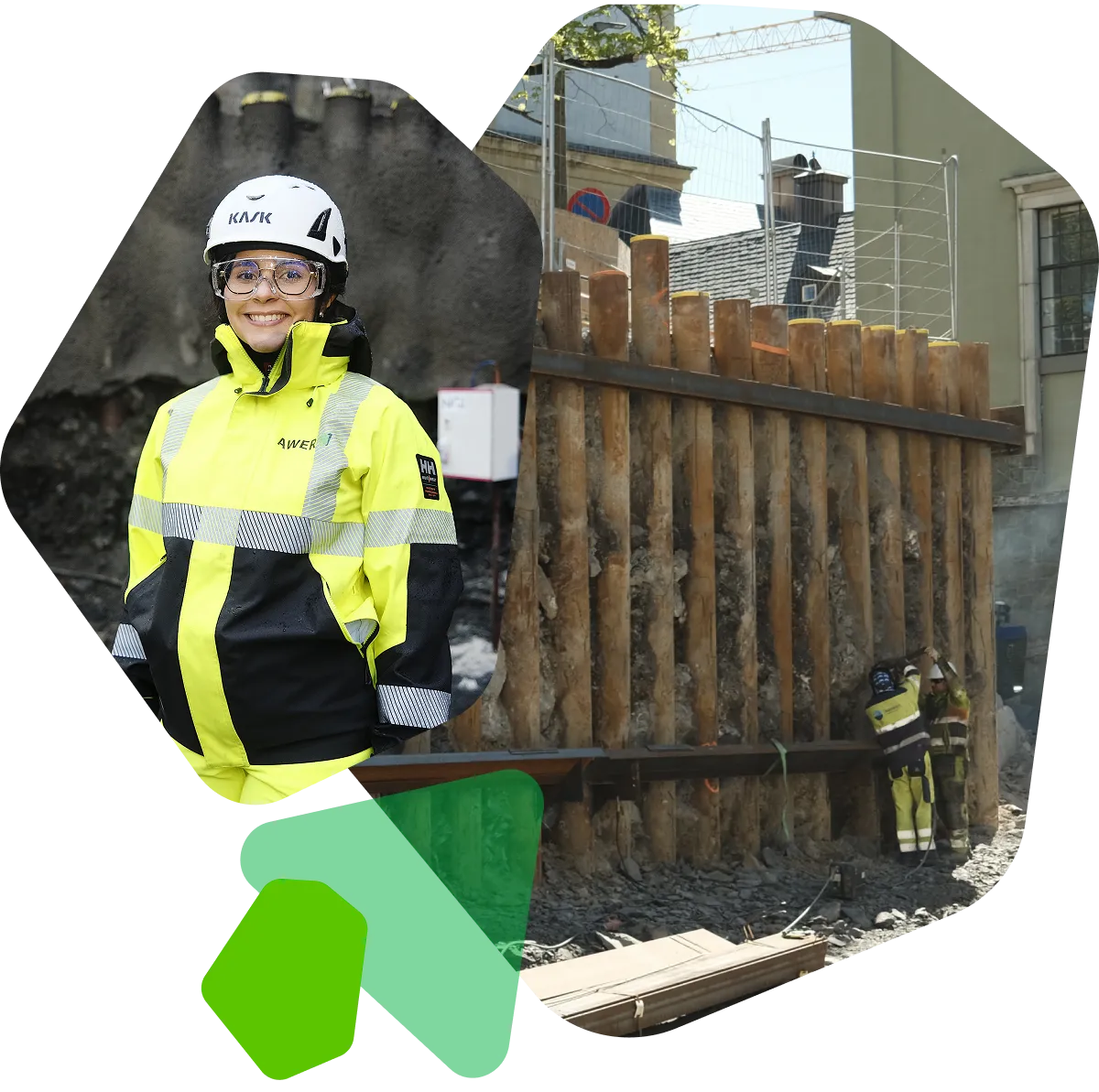 Awer ingeniører på byggeplass